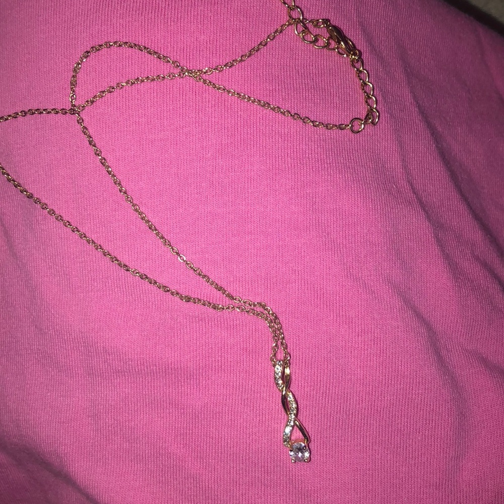 Gold Necklace with Jewel